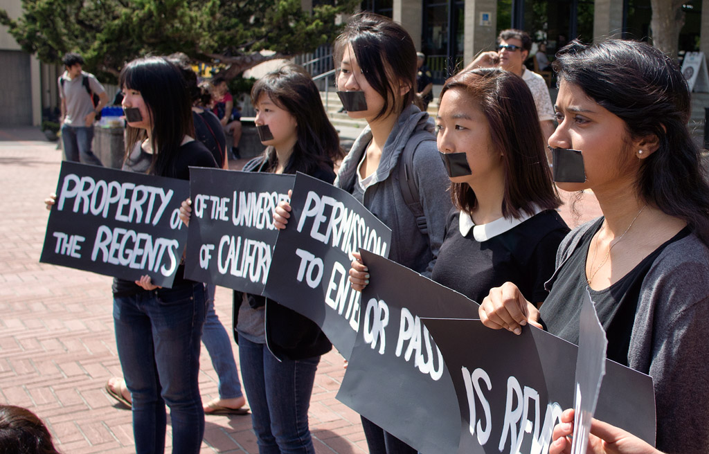 UC Student Art Action protests corporate privatization of public education