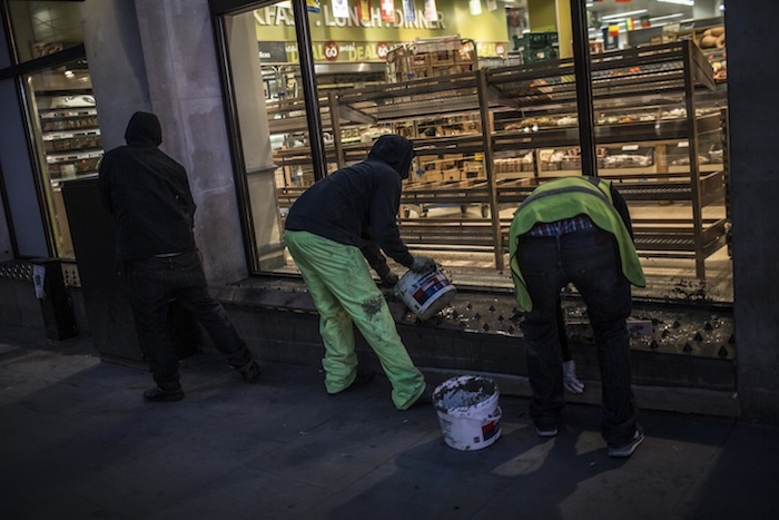 ACTIVISTS POUR CONCRETE OVER  ‘ANTI-HOMELESS’ SPIKES