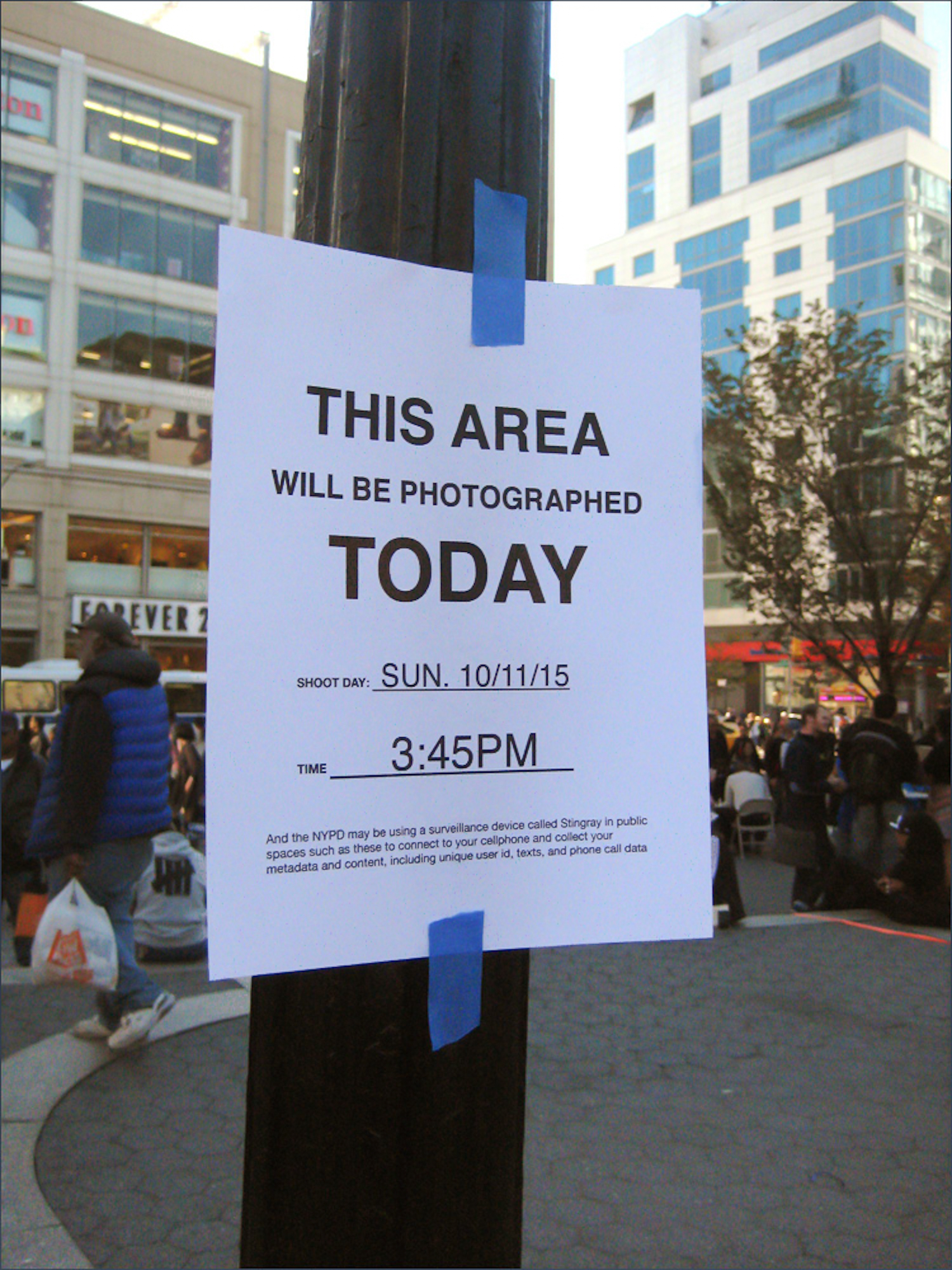 This area will be photographed