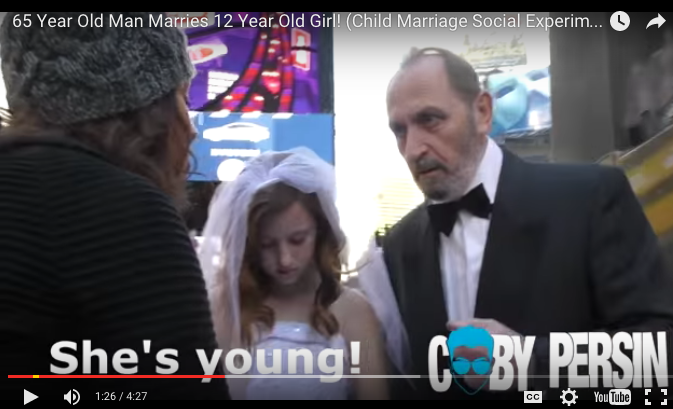 Social Experiment: 65-Year-Old Man Tries To Marry A 12-Year-Old Girl In NYC
