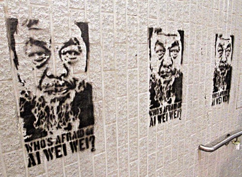 “Who is afraid of Aiweiwei?” stencil graffiti spread in Hong Kong