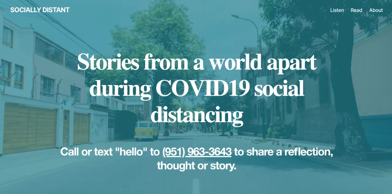 Socially Distant: Stories from a world apart during COVID19 social distancing
