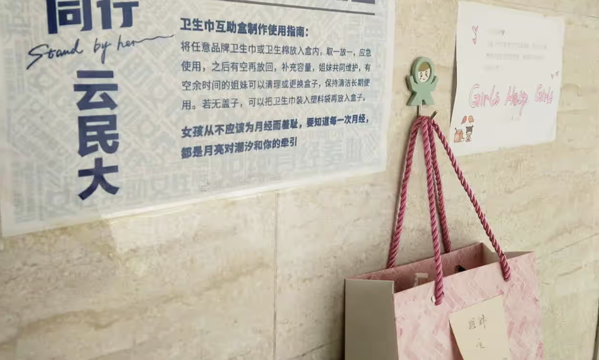 menstrual pad mutual aid boxes