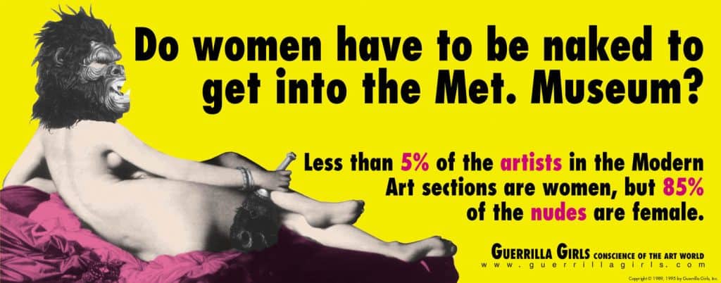 Guerilla Girls, Do Women have to be naked to get into the Met. Museum?, 1989