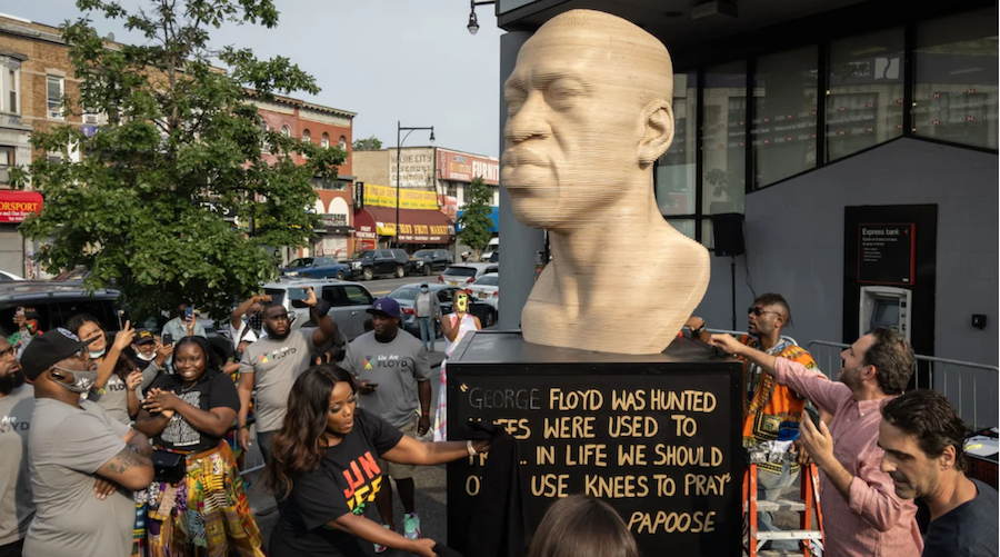 George Floyd statues unveiled as cities celebrate Juneteenth