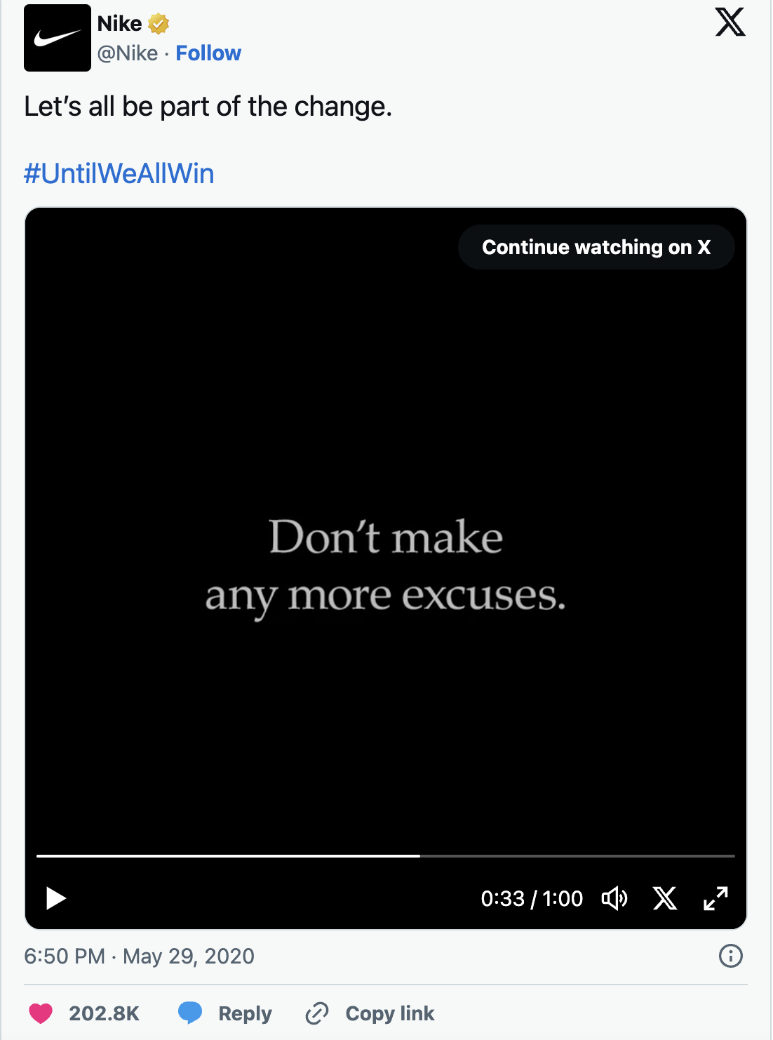 Nike and ‘For Once, Just Don’t Do It’