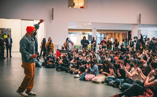 Hundreds of Pro-Palestine Protestors Stage Events at MoMA and Brooklyn Museum